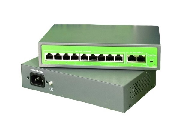 9-Port 10/100M PoE Switch ICANTEK ICAN-W92