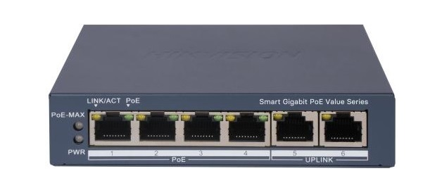 4 Port Gigabit Smart PoE Switch HIKVISION DS-3E1506P-EI/M