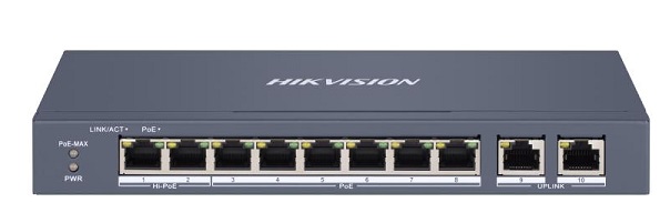 8 Port Fast Ethernet Smart PoE Switch HIKVISION DS-3E1310HP-EI