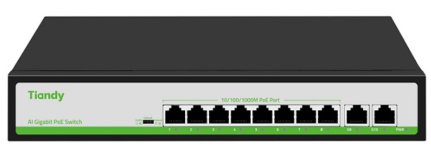 10-Port GE PoE Switch TIANDY TC-P3S010 (G/0820/AT/110)