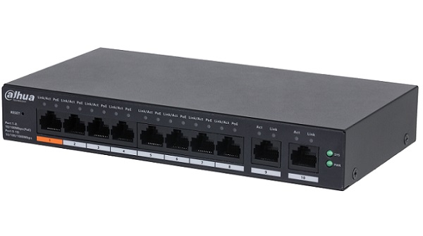 10-Port with 8-Port PoE Cloud Managed Desktop Switch DAHUA DH-CS4010-8ET-60