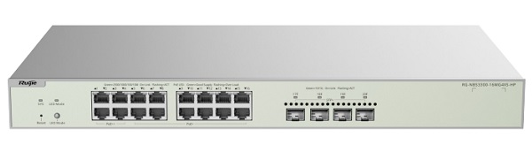 16-Port Multi-Gigabit + 4-Port SFP+ Layer 2 Managed Switch RUIJIE RG-NBS3300-16MG4XS-HP