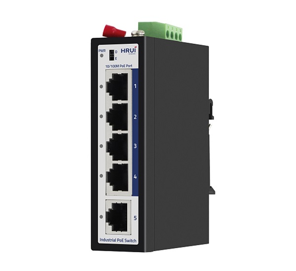 4-Port Fast Ethernet PoE Industrial Switch HRUI HR500-AF-41