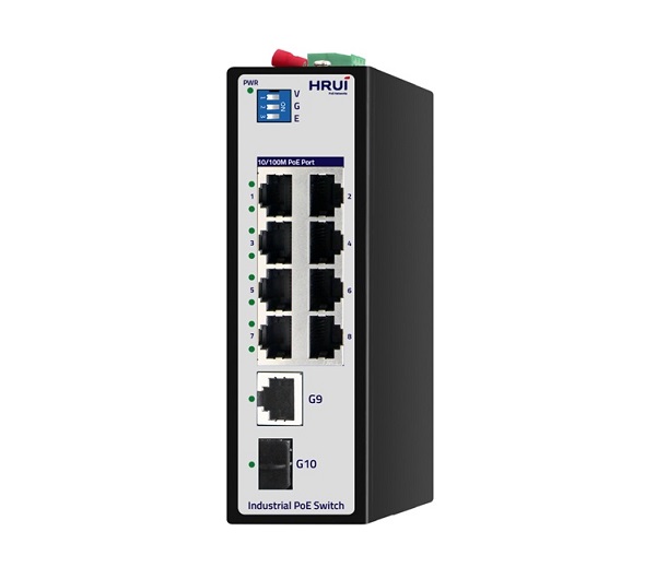 8-Port PoE Industrial Switch HRUI HR500-AF-811GS