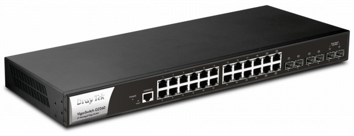 24 Port 10/100/1000Mbps Switch DrayTek Vigor G2260